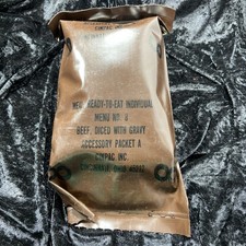 MRE 1987 Menu No. 12 Ground Beef With Spiced Sauce Accessory Packet A  CINPAC picture