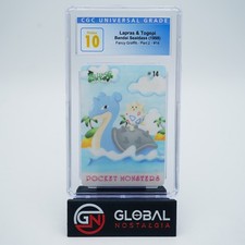 Lapras & Togepi #14 Bandai Sealdass Fancy Graffiti Part 2 1998 CGC PRISTINE 10 picture
