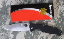 Spyderco C142GP Resilience Plain Edge 8Cr13MoV Folder Black G10 Handle NEW picture