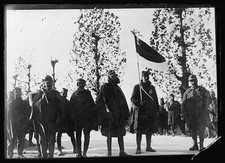 Photo:Austrian Prisoners 1919 Flying Czecho-Slovak and Italian Flags picture