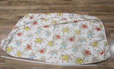 Vtg. Wildflower & Butterfly Print Fitted Sheet Twin Elastic is Good picture