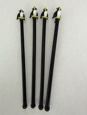 Set of 4 Vintage Handblown Glass Penguin Swizzle Sticks - Cocktail Stir picture