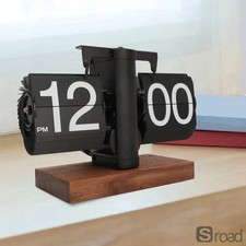 Retro Digital Flip Down Clock 12 Hours Automatic Turning Battery Operated Mechan picture