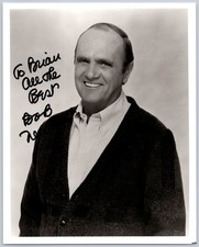 Bob Newhart Autographed Photo Black White Inscribed Comedian Actor 8x10 picture