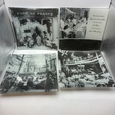 Paris Montmartre Glass 7.5”Plates Set of 3 Vintage picture