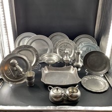 Vintage Pewter Collection Lot 18 Pc - Lunt, Country Ware, K.M.D. Tiel, Holland picture