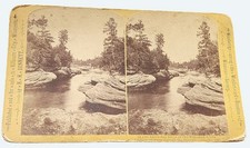 Antique Stereoview Cabinet Card Wisconsin Dells River narrows H.H. Bennett picture