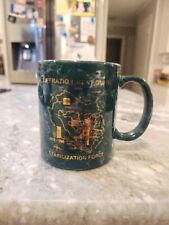 Vintage Operation Joint Guard Special Forces Marbled Teal/Gold Trim Coffee CUP  picture