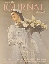 Ladies Home Journal June 1938 Bridal Issue Framed Cover Beautiful Bride Lillies picture