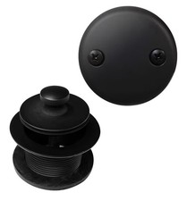 Westbrass Twist & Close Tub Trim Set with Two-Hole Overflow Faceplate, Matte ... picture