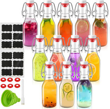 12 Pack Mini Small 4 Oz Swing Top Glass Bottles,Flip Top Glass Bottles 4 Oz picture