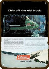 1970 COLEMAN SKIROULE SNOWMOBILE Vintage Look METAL SIGN - SNOW MACHINE IN ICE picture