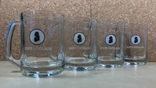 JOHN COURAGE Brewery Imperial HALF PINT GLASS w/ Crown Stamp used EXC LOT of 4 picture