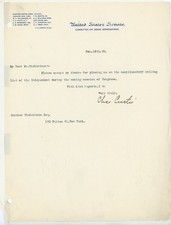 Charles Curtis- TLS from 1908 (Vice President Under Hoover) picture