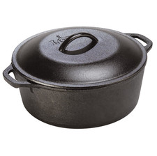 Lodge Cast Iron 5 Quart Seasoned Dutch Oven L8DOL3 picture