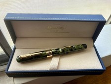Conklin Mark Twain Crescent Filler Fountain Pen - Vintage Green Omniflex Nib picture