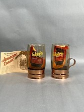 Pair of Vintage Folgers /Tia Maria Liqueur Hot Toddy Glasses with Copper Handles picture