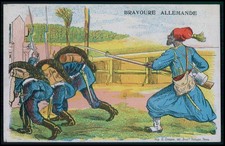Black soldier German butts WWI ww1 war humor satirical propaganda 1915 postcard picture