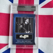 Paul McCartney Handwritten Word the Beatles Cut From a Beckett Autograph picture