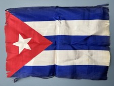 Antique 1902 Cuban Independence Silk Flag 16.5” × 11.25” – La Estrella Solitaria picture
