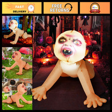 4FT Halloween Inflatable Zombie Decoration - Scary LED Blow Up Yard Decor for Pa picture