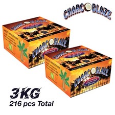 Charcoblaze 3kg Hookah Charcoal Cubes 216 pcs SHIP FROM US Coconut SALE picture
