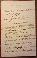 Field Marshal Lord Roberts (1832-1914) 1898 Signed Letter to Gen Arthur S. Wynne picture