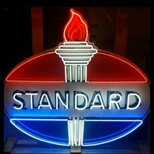 US STOCK Standard Gas Oil Gasoline Vintage Neon Sign Gas Station Decor 24
