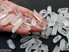 50g Lot Tibet Natural Clear Quartz Crystal Points Terminated Wand  AAA++ picture