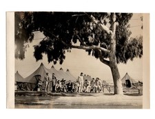 WWII WW2 Original Photo Soldiers in Tent City 1940s *READ* picture
