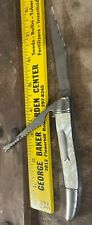 Vintage Imperial Fishing Knife Prov RI Mother Of Pearl Handle + Scaler picture