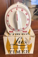 Vintage RobertShaw Lux Minute Minder #2428-01 White and Red in Original Box NEW picture