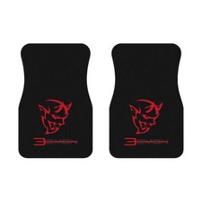 Red Demon Car Mats for Front Seats, Universal Fit Racing Inspired  picture