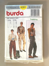 1990's Burda Men's Pants Pattern 4391 Size 36-48 UNCUT picture