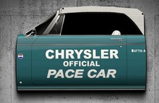 WOW 1963 Chrysler 300 Official Indy 500 Pace Car Door Style Sign picture