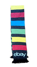 Ebay Scarf Logo Fringed Scarf Ebay Open Exclusive Green, Blue,Black, Red, Yellow picture