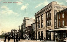 Jamaica New York NY Street Scene Fulton Street c1910s Vintage Postcard picture