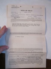 10 VINTAGE WARRANTY DEEDS AND DEEDS OF TRUST DOCUMENTS - 1913 - 1950 - BN-19 picture