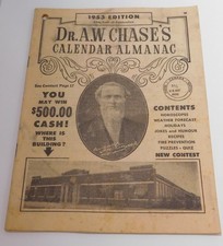 1953 Dr. A.W. Chase's Calendar Almanac-Weather Horoscopes Recipes Ads-31 Pages picture
