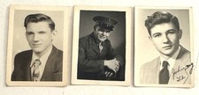 Vtg 1952 High School Boys Class Photos Set Of 3 2 With Writing On Back picture