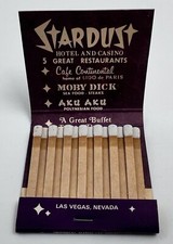 Vintage Stardust Hotel and Casino Las Vegas Nevada Matchbook Full picture