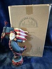 American Christmas 2002 Kathy Killip Patriotic Whimsical Folk Art Santa Claus picture