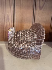 Vintage Ceramic Turkey Shaped Lidded Candy Dish picture
