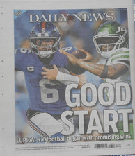 Jaxson Dart NY Giants Geno Smith NY Jets Win First Game NY Daily News 9/15/2026 picture