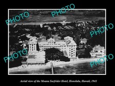 Honolulu Hawaii The Moana Surfrider Hotel c1941 Old Large Historic Photo picture