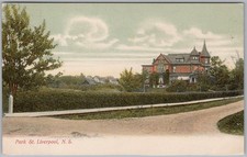 Park St. Liverpool, NS Canada Victorian Home Antique Postcard 1910s H84 picture