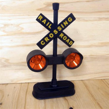 15887 Railroad Train / Track Crossing Sign with Flashing Lights and Sounds picture