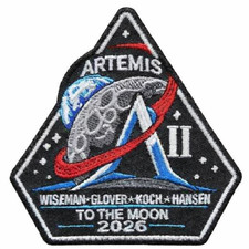 Space Artemis 2 Mission to the Moon iron on 3.5 inches tall picture