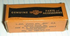Vtg Genuine Harley Davidson Cycles Parts & Accessories Piston Pin & Original Box picture