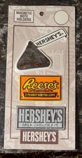 Vintage 1990's Hershey's Chocolate Refrigerator Magnets - New on Card -  picture